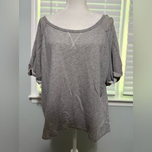 Old Navy Gray Oversized Short Sleeve Sweatshirt